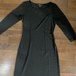 Tommy Bahama Brown/Olive 3/4 Sleeve Dress Rhinestones